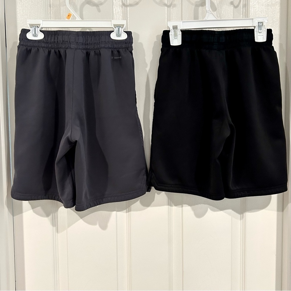 Russell Youth Boys Athletic Activewear Shorts Set Sz L 10/12 Black Gray Pockets - Picture 4 of 15